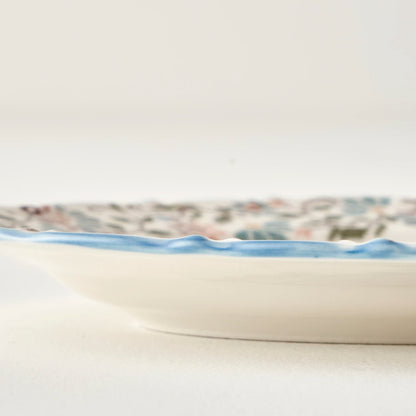 Vintage Porselen Bordürlü Kayık Tabak (25 cm)