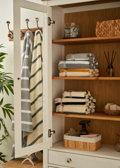 %100 Pamuk Ella Banyo Havlusu Gri (90x150 cm) - 30x50 cm - GRİ 1 - 4