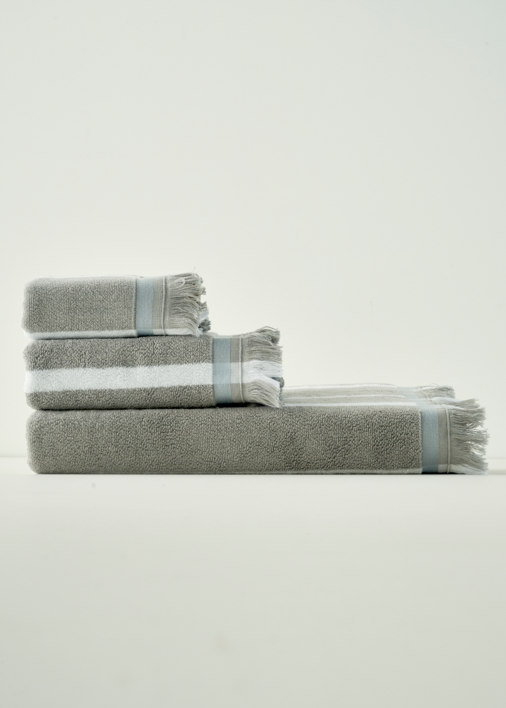 %100 Pamuk Ella Banyo Havlusu Gri (90x150 cm) - 30x50 cm - GRİ 1 - 5