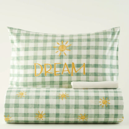 %100 Pamuk Sunshine Bebek Nevresim Takımı Yeşil (100x150 cm) - 160x220 cm - YEŞİL - 4
