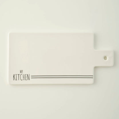 My Kitchen Porselen Sunum Tahtası Beyaz (30x15x0,8 cm)