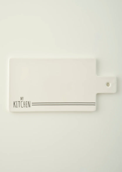 My Kitchen Porselen Sunum ve Kesme Tahtası Beyaz (30x15x0,8 cm)