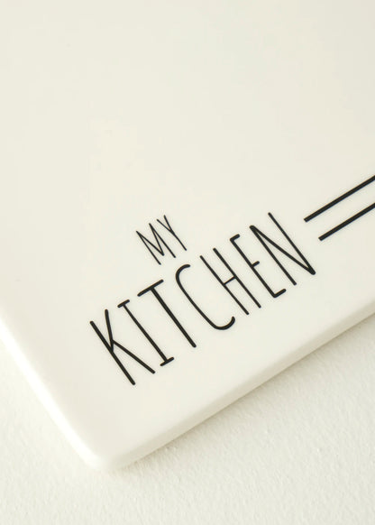 My Kitchen Porselen Sunum ve Kesme Tahtası Beyaz (30x15x0,8 cm)