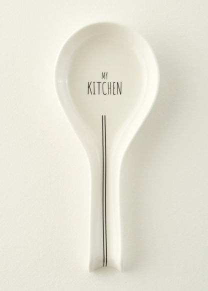My Kitchen Porselen Kirli Kaşıklık Beyaz (24,4x11,2x2,4 cm)
