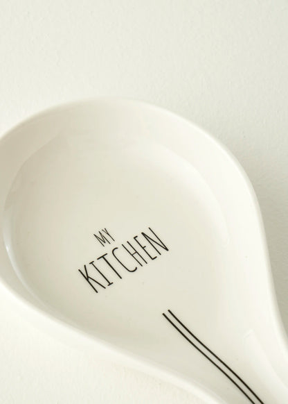 My Kitchen Porselen Kirli Kaşıklık Beyaz (24,4x11,2x2,4 cm)