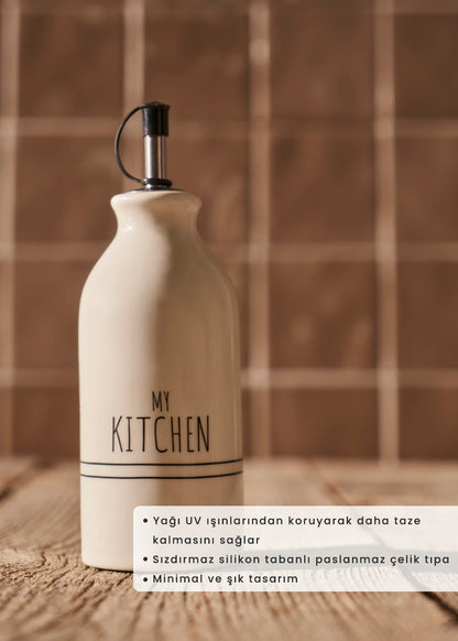 My Kitchen Porselen Yağdanlık Beyaz (350 cc)