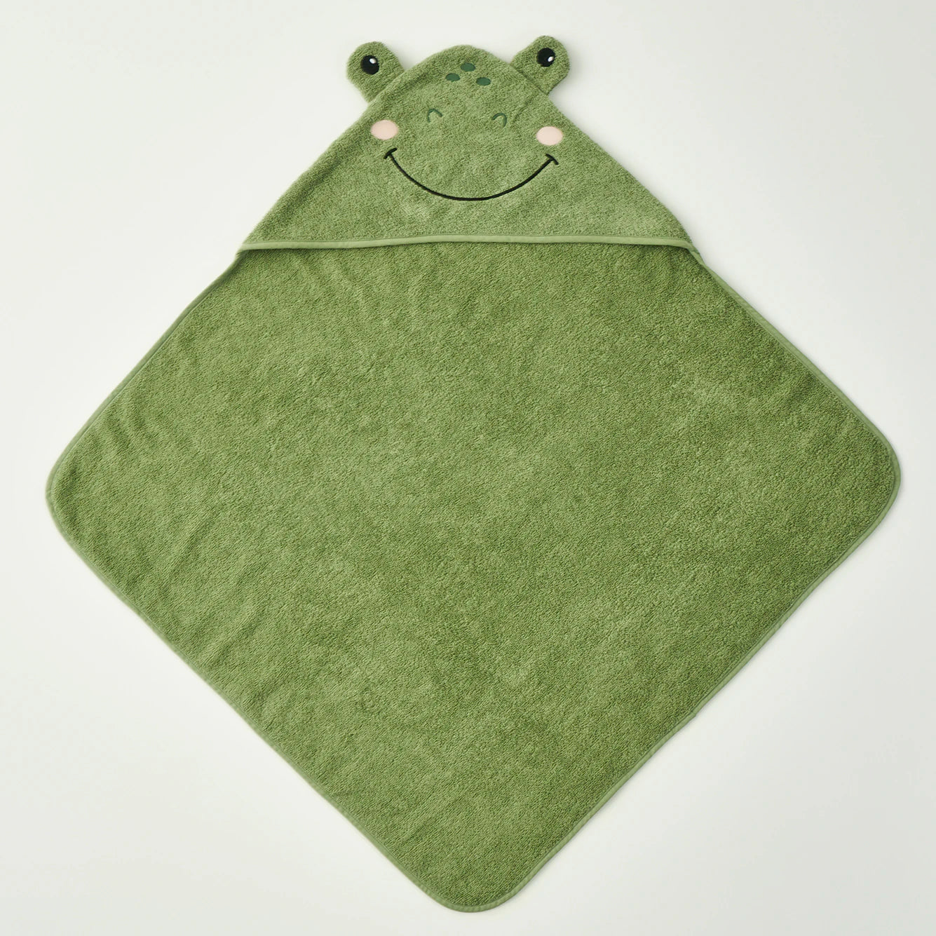 %100 Pamuk Frog Kundak Havlu Yeşil (75x75 cm)