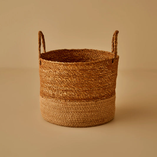 Aster Hasır Dekoratif Sepet Naturel (29x25 cm)