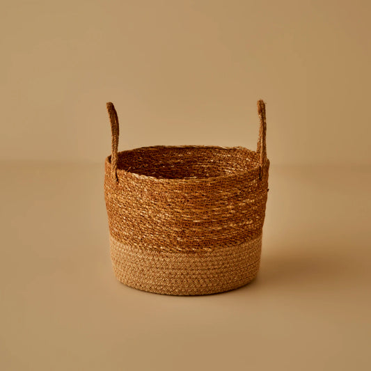 Aster Hasır Dekoratif Sepet Naturel (25x21 cm)