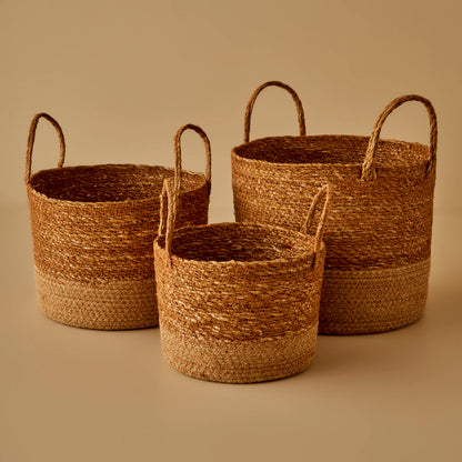 Aster Hasır Dekoratif Sepet Naturel (21x16 cm)