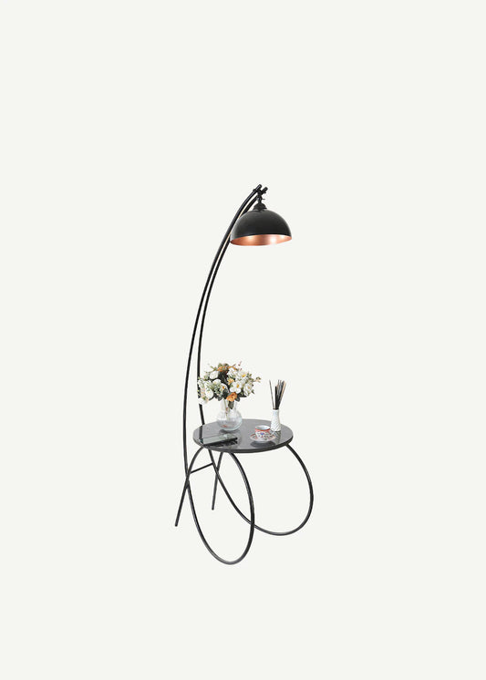Emily Sehpalı Lambader Siyah Retro Başlıklı (64x165 cm)