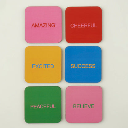 Motivation 6'lı Bardak Altlığı (10x10 cm)