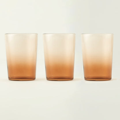 Colored 3'lü Meşrubat Bardağı Seti Amber (510 cc)