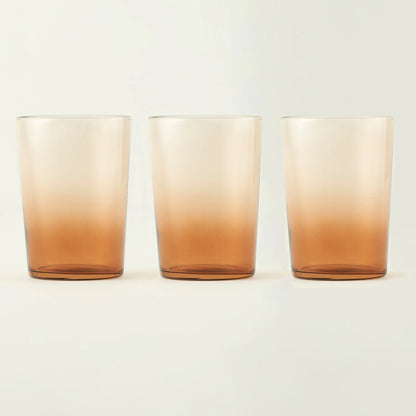 Colored 3'lü Meşrubat Bardağı Seti Amber (510 cc)