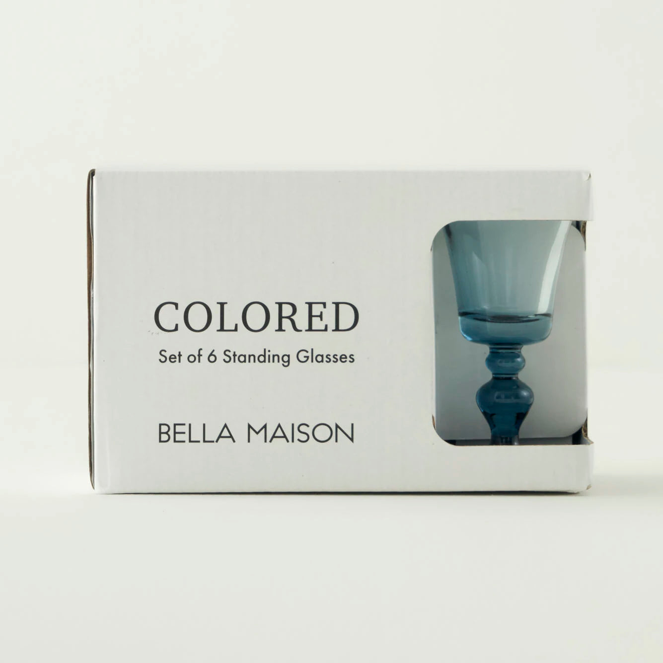 Colored 6'lı Ayaklı Kahve Yanı Su Bardağı Amber (47 cc) - MAVİ - 47 cc - 4