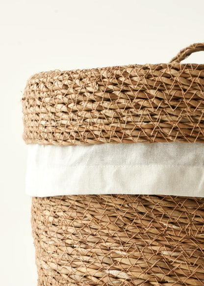 Loess Bezli Hasır Sepet Naturel (30x25 cm) - 26x20 cm - NATUREL 1 - 2