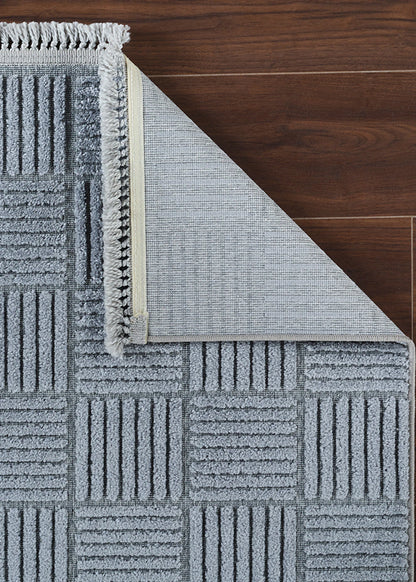 Anemon Modern Halı Antrasit (75x150 cm) - 75x150 cm - GRİ - 4