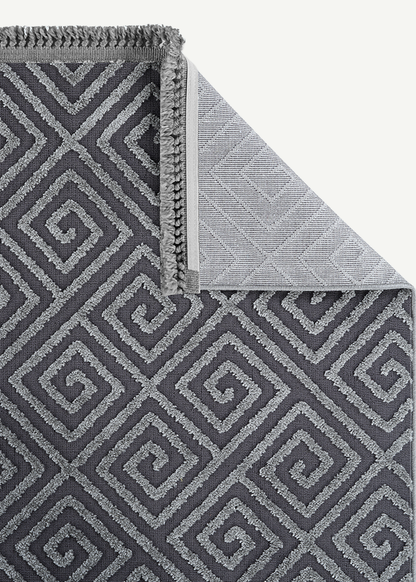 Anemon Modern Halı Antrasit (95x300 cm)
