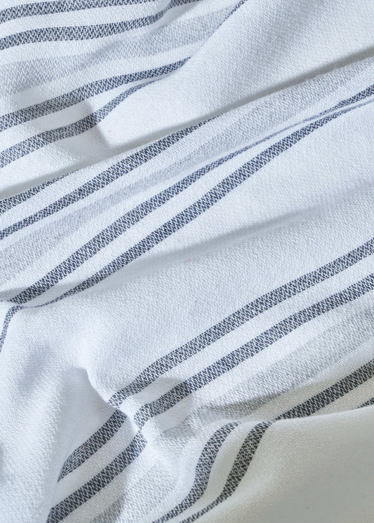 %100 Pamuk Stripe Peştamal Gri (90x160 cm)