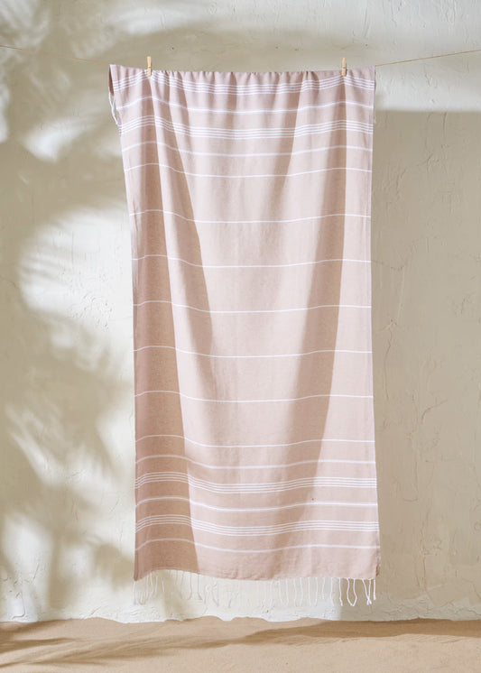 %100 Pamuk Alora Peştamal Bej (95x180 cm)