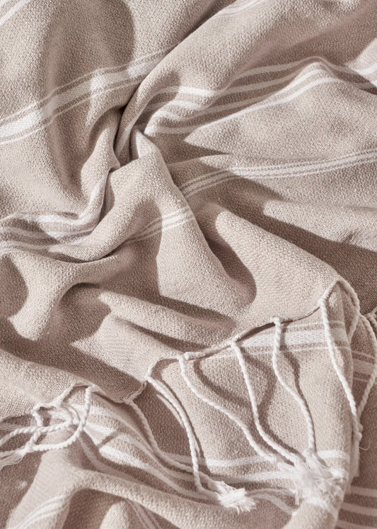 %100 Pamuk Alora Peştamal Bej (95x180 cm)