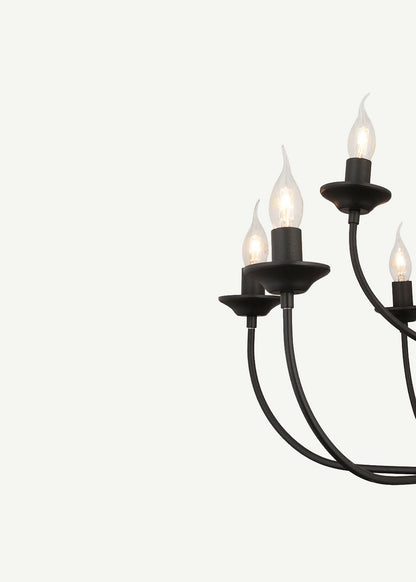 Merida 8'li Avize Eskitme (65x94 cm) - SİYAH - 65x94 cm - 3
