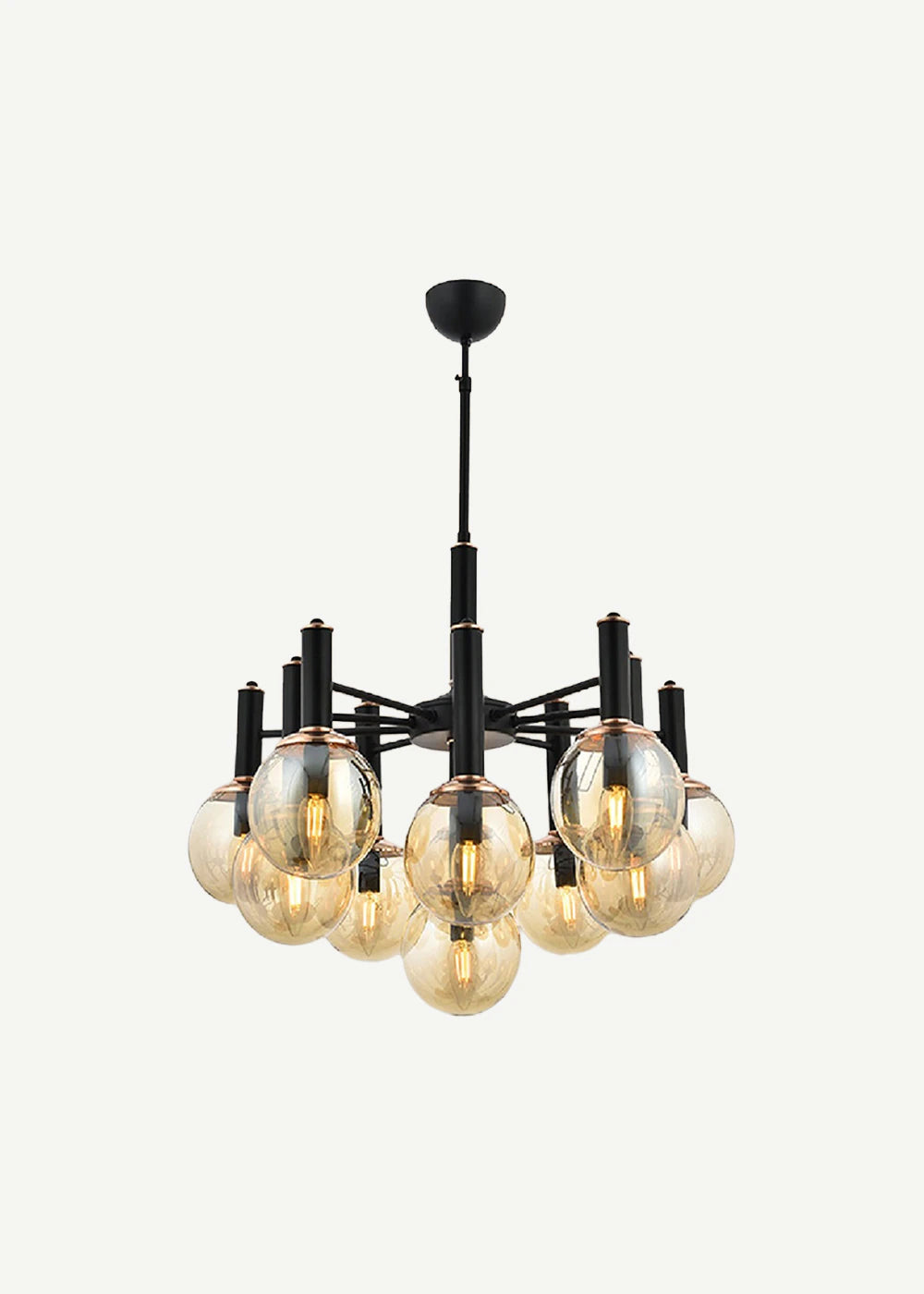 Condesa 11'li Sarkıt Avize Siyah (70x85 cm)