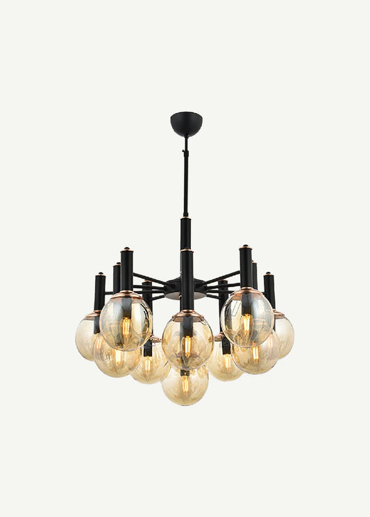 Condesa 11'li Sarkıt Avize Siyah (70x85 cm)
