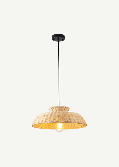 Polanco Tekli Rattan Sarkıt Avize Naturel (40x80 cm) - 2
