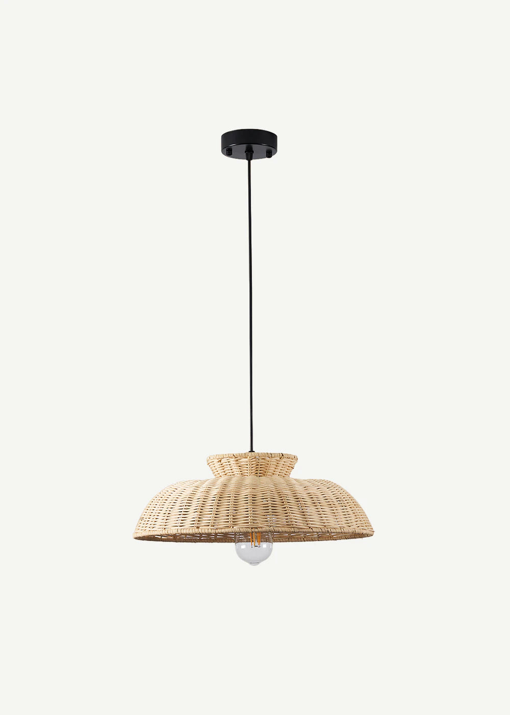 Polanco Tekli Rattan Sarkıt Avize Naturel (40x80 cm) - 3