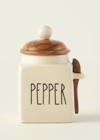 Pepper Seramik Kavanoz Krem (330 ml)