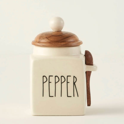 Pepper Seramik Kavanoz Krem (330 ml)