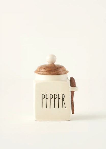 Pepper Seramik Kavanoz Krem (330 ml)