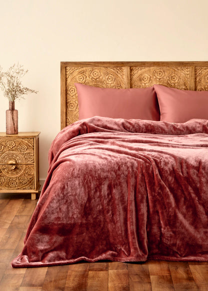 Shelly Wellsoft Çift Kişilik Battaniye Rose (200x220 cm)