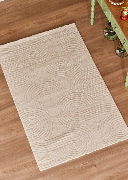 Moren Modern Halı Beyaz (120x180 cm)