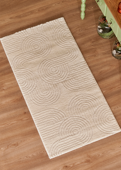 Moren Modern Halı Beyaz (120x180 cm)