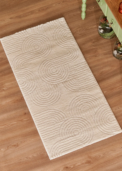 Moren Modern Halı Beyaz (80x200 cm)