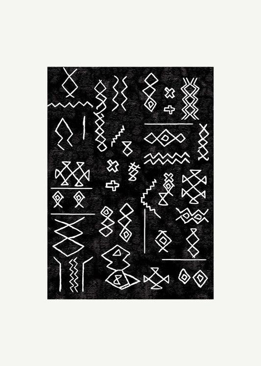 %100 Pamuk Mirage Kilim Siyah (120x180 cm)