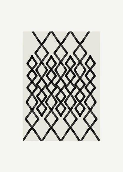 %100 Pamuk Spirit Kilim Beyaz-Siyah (120x180 cm)
