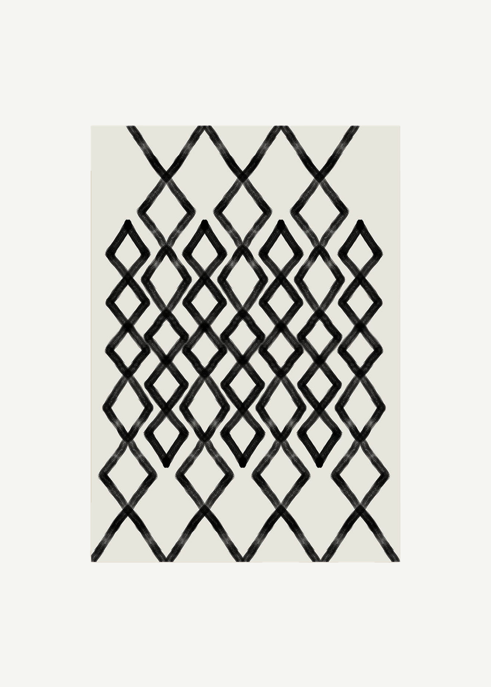 %100 Pamuk Spirit Kilim Beyaz-Siyah (120x180 cm)