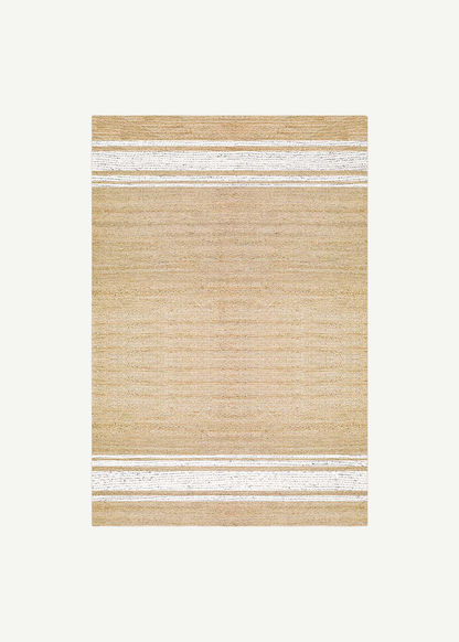 %100 Pamuk Sleek Kilim Naturel-Beyaz (120x180 cm)