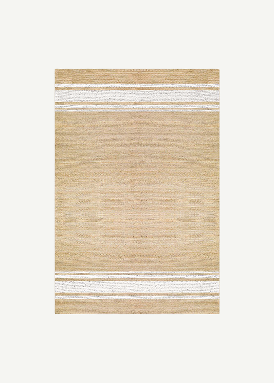%100 Pamuk Sleek Kilim Naturel-Beyaz (120x180 cm)