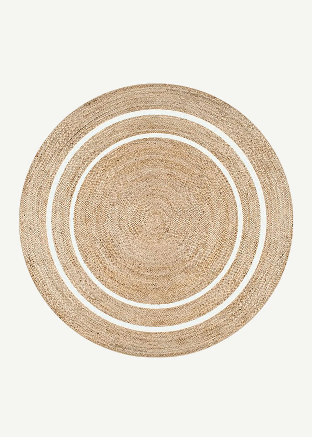 Round Yuvarlak Halı Naturel-Beyaz (80x80 cm)