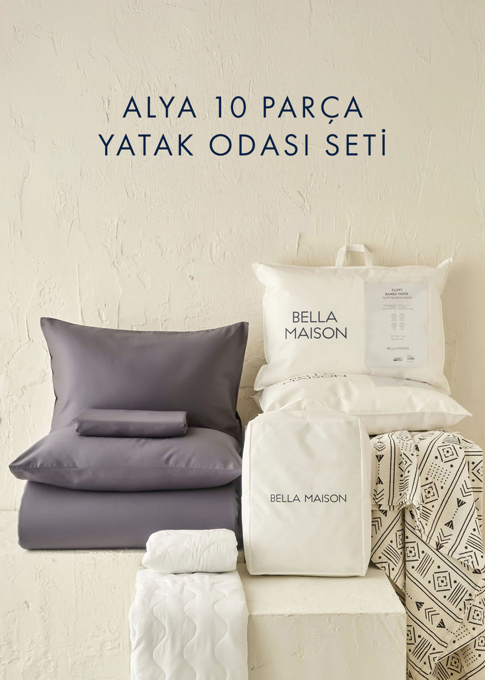 Alya 10 Parça Yatak Odası Çeyiz Seti