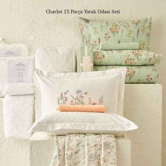 Charlot 15 Parça Yatak Odası Seti