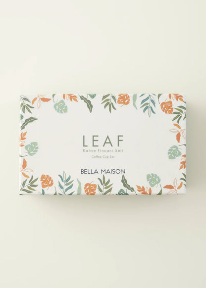Leaf Porselen 2'li Kahve Fincanı Seti (120 cc)