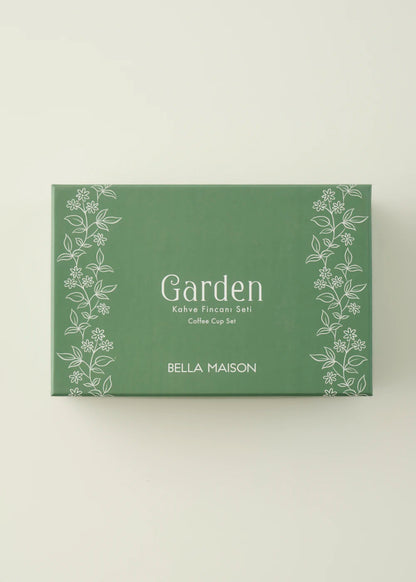 Garden 2'li Porselen Kahve Fincanı Seti Yeşil (90 cc) - 5