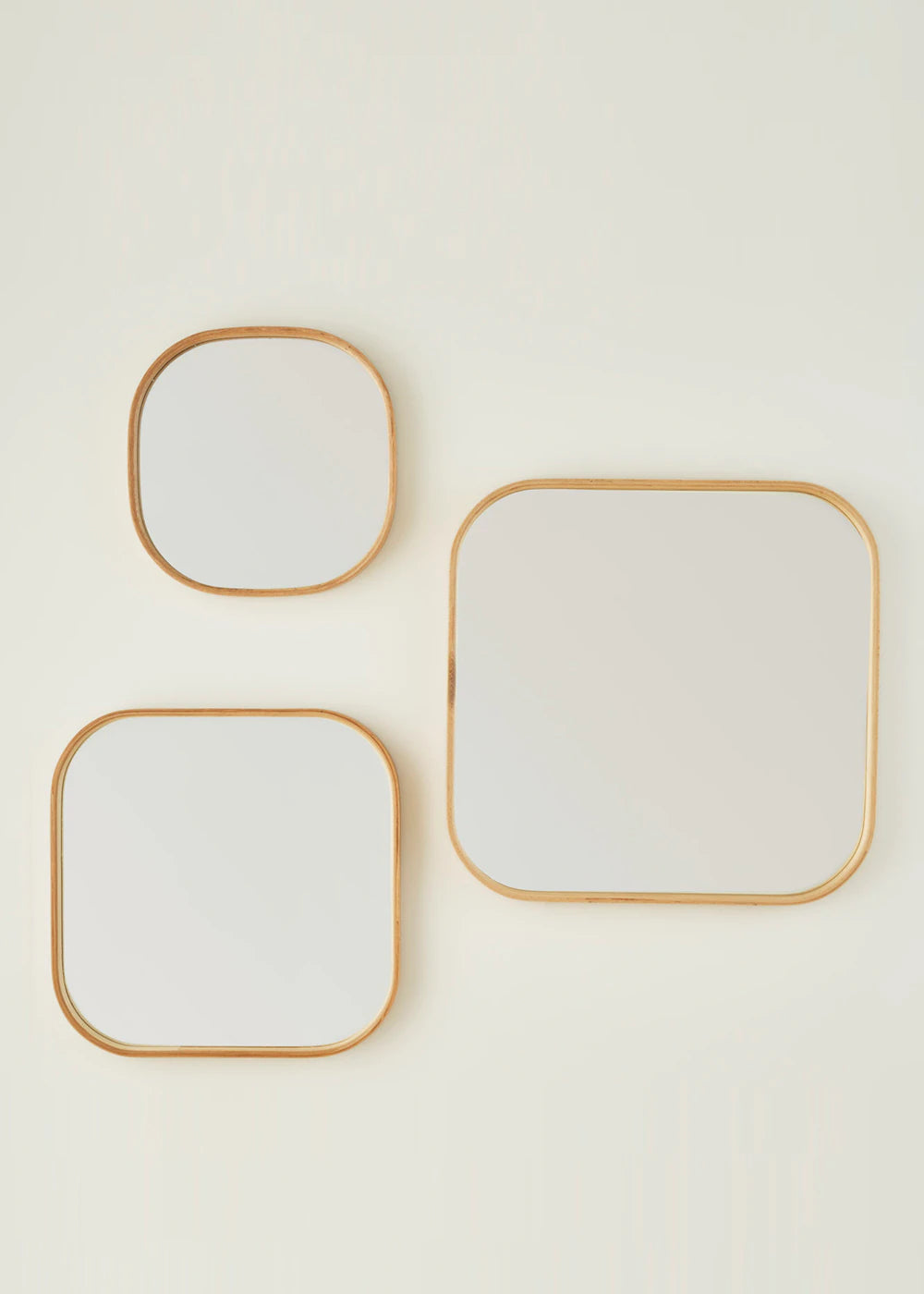 Square 3'lü Set Ayna Meşe (30x40x50 cm)