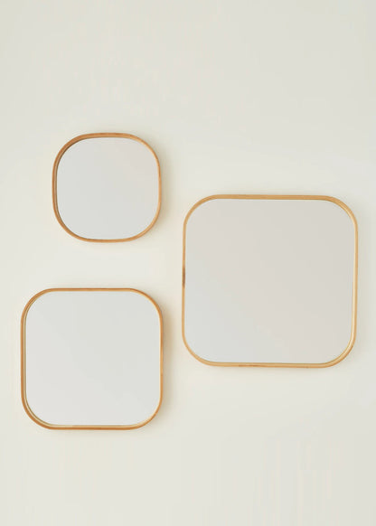 Square 3'lü Set Ayna Meşe (30x40x50 cm)