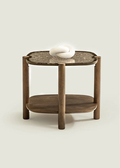 Tigris Yan Sehpa Bronz (55x55x45 cm)